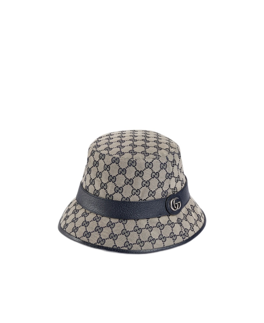 Gucci Gg Supreme Canvas Bucket Hat In Gray