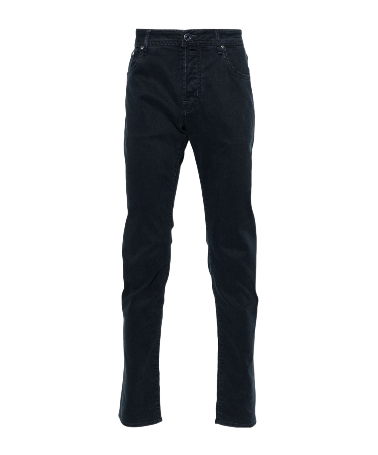 Jacob Cohen Logo-patch Jeans In Black