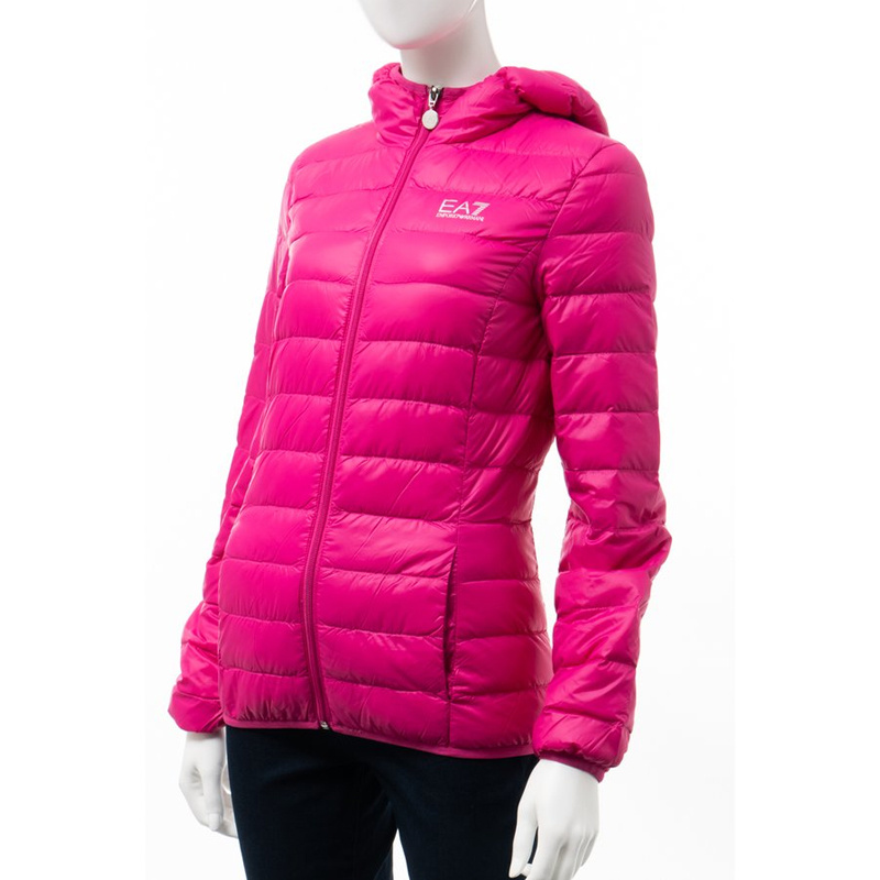 EA7 LOGO QUILTED DOWN JACKET 