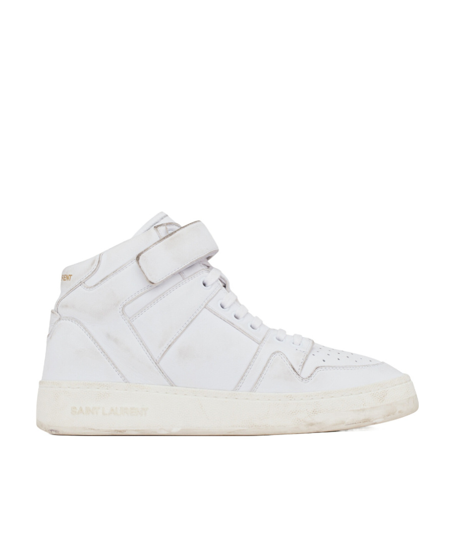 Saint Laurent Lax High-top Sneakers In White
