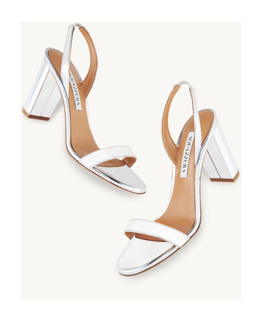 Aquazzura No Nude 90mm Block-heel Sandals In White