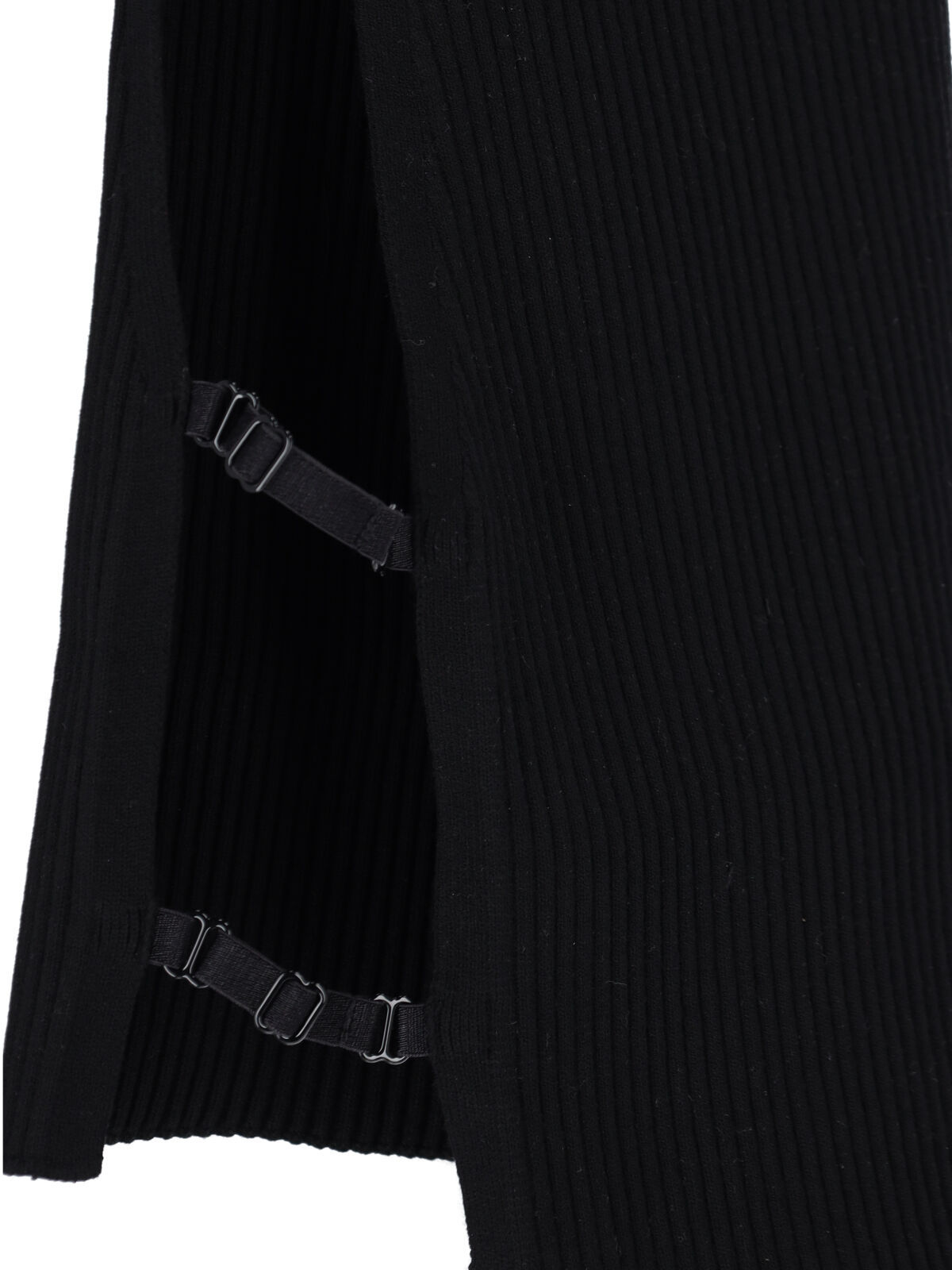 Shop Courrèges Ribbed Crop Top In Black