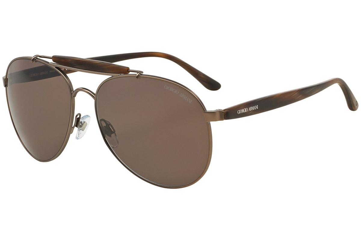 Giorgio Armani Logo Sunglasses In Brown