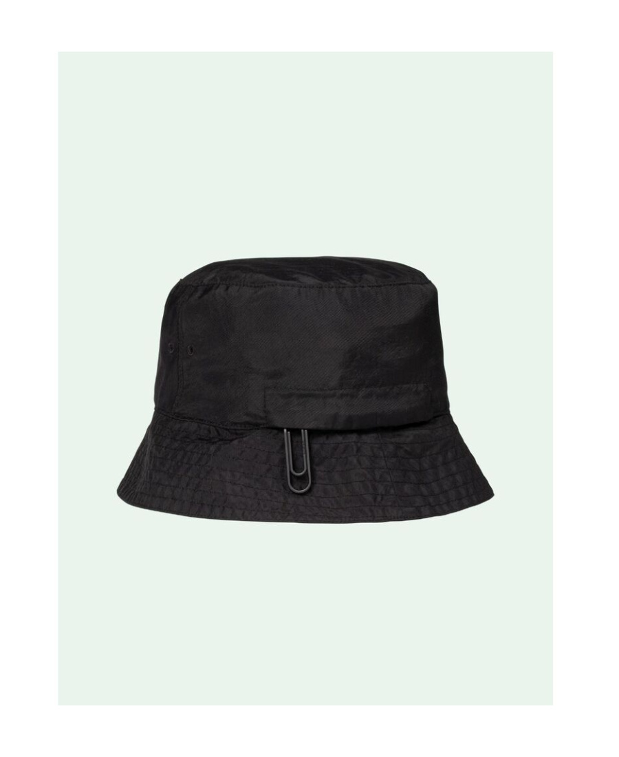 Off-white Logo-print Bucket Hat In Black