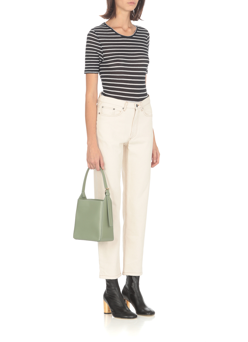Apc Straight-leg Cropped Jeans In White