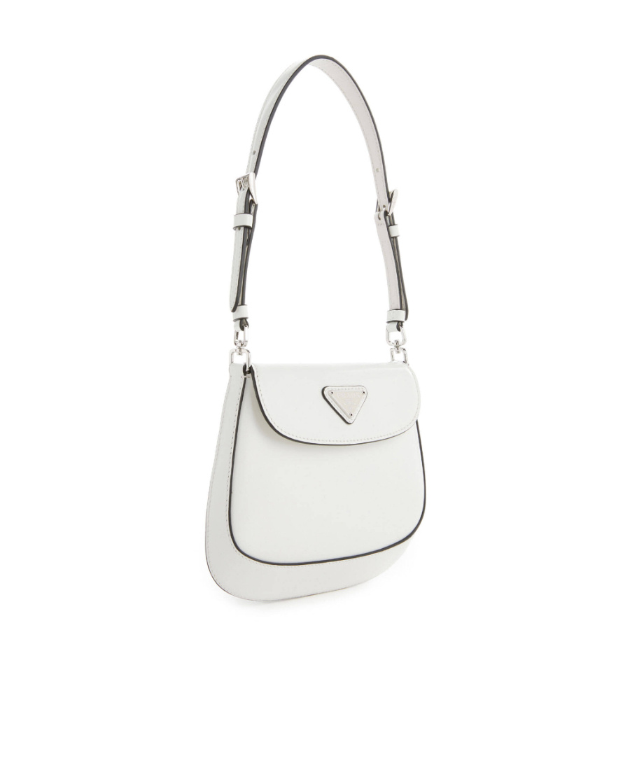 Prada Mini Cleo Shoulder Bag In White