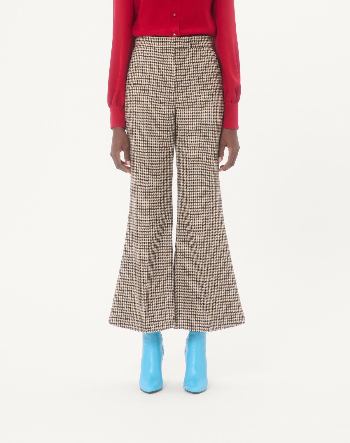 Valentino Houndstooth Casual Pants In Multi