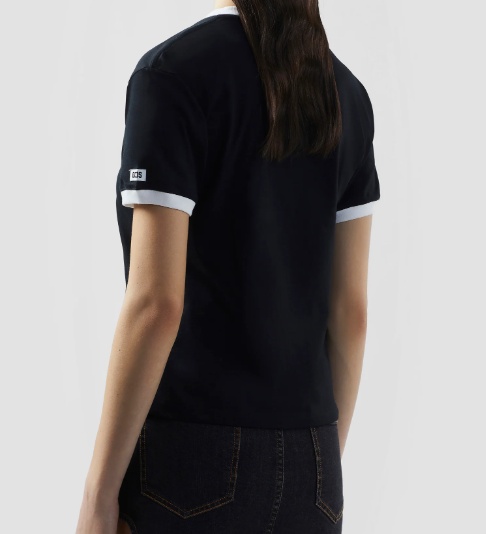 Gcds Ti Amo Boxy Crewneck T-shirt In Black