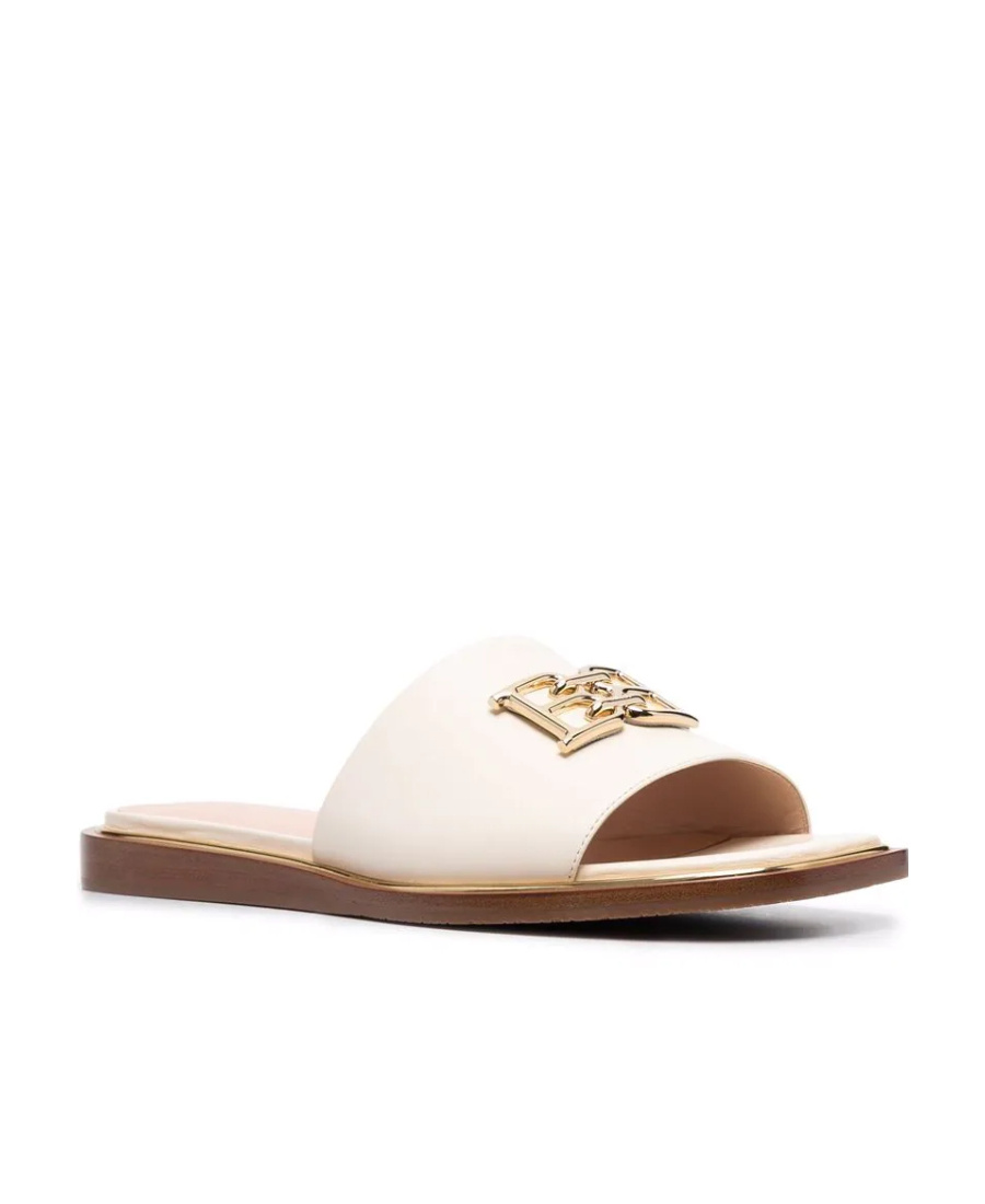 Bally Ivory Leather Eloise Slippers In White