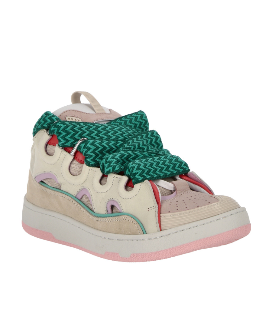 Lanvin Curb Lace-up Chunky Sneakers In Multicolor