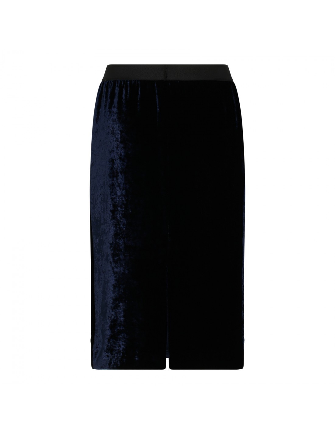 Tom Ford Logo-waistband Velvet Miniskirt In Black