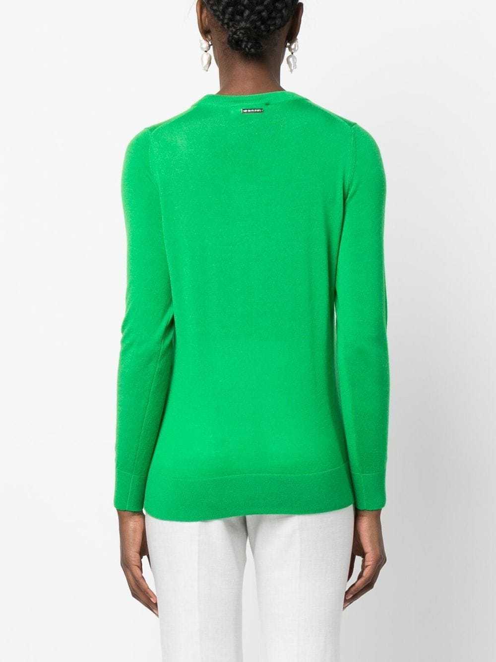Michael Michael Kors Button-fastening Cuff Knit Jumper In Green