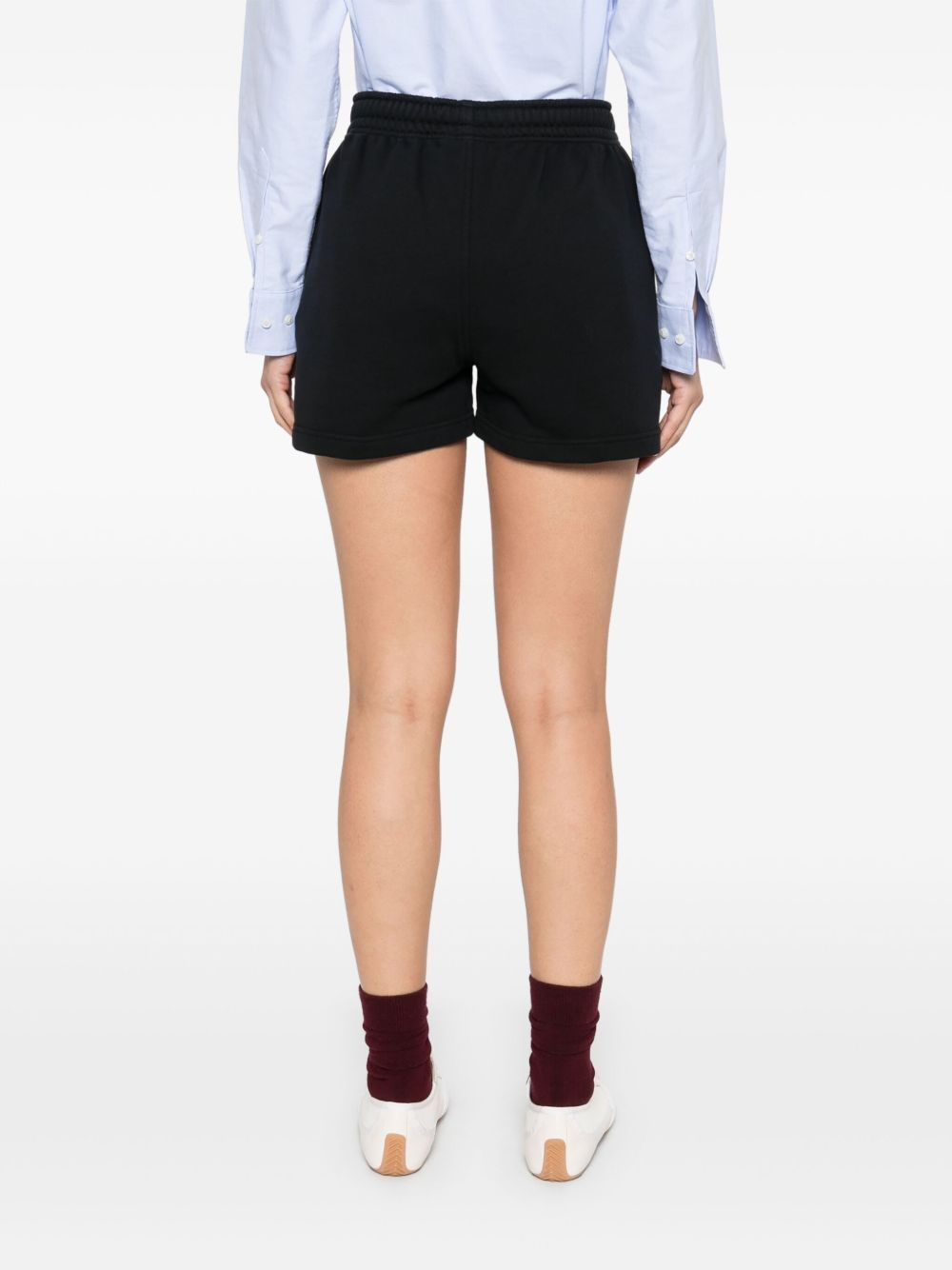 Shop Maison Kitsuné Baby Fox-patch Shorts In Black