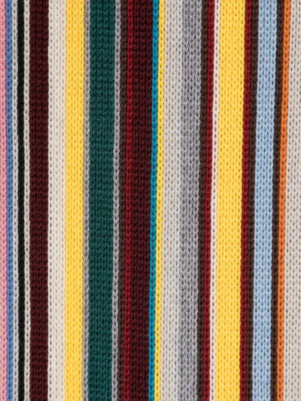 Paul Smith Striped-intarsia Wool Scarf In Multicolor