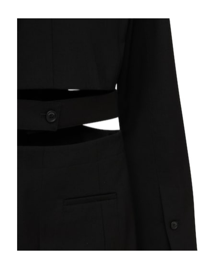 JACQUEMUS BLACK LE ROBE BARI WOOL MINI SUIT DRESS