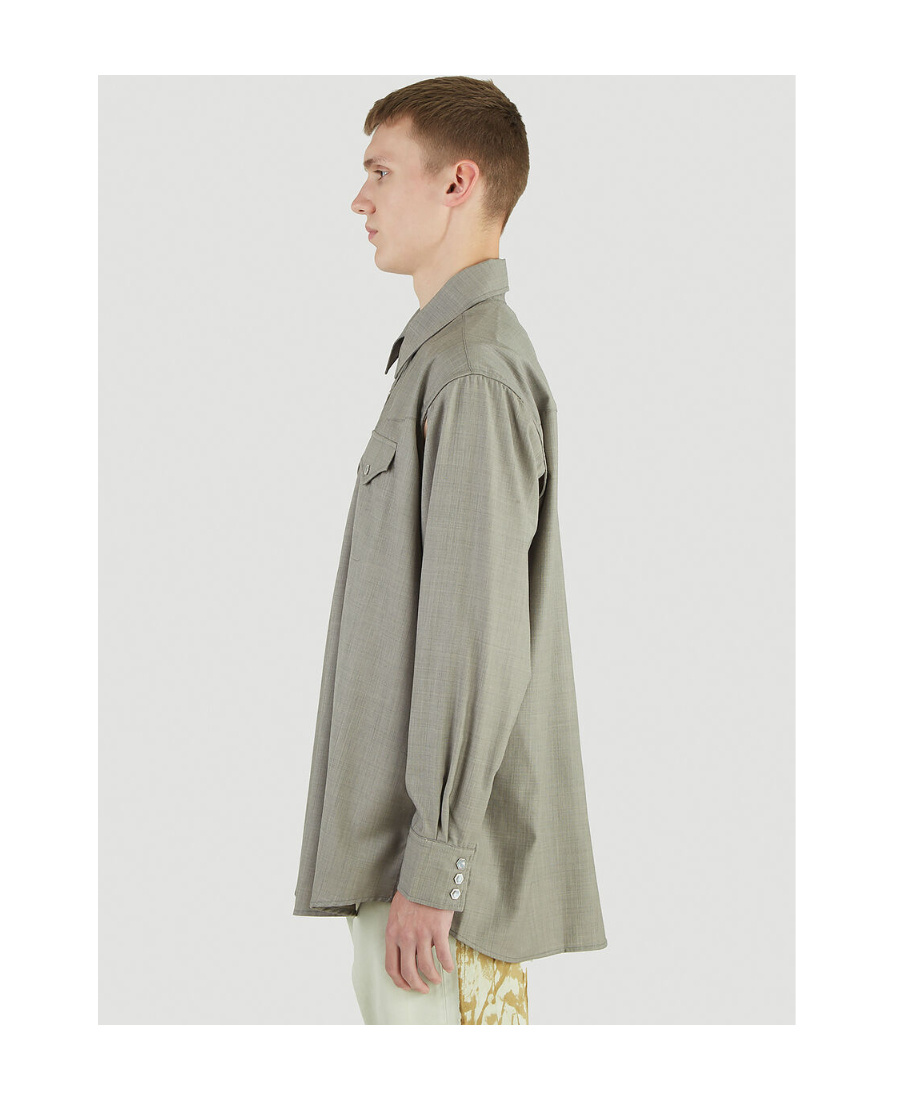 Our Legacy Ranch-cut Longsleeved Shirt In Gray
