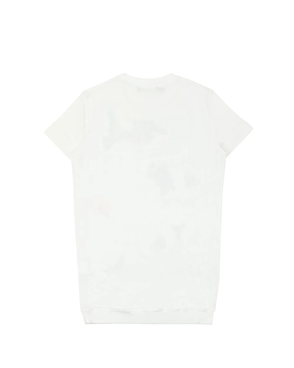 Moschino Printed Round-neck Short-sleeved Dress In White