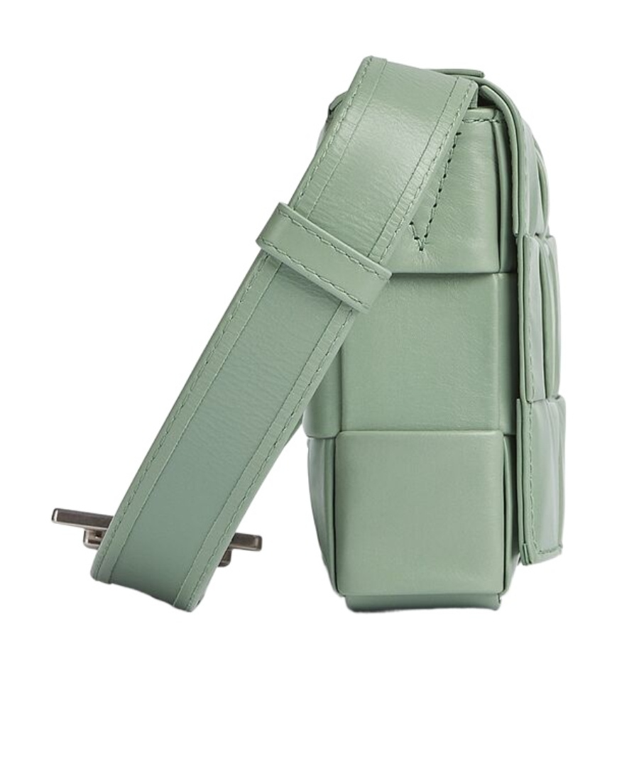 Bottega Veneta Cassette Satchel Bag In Green