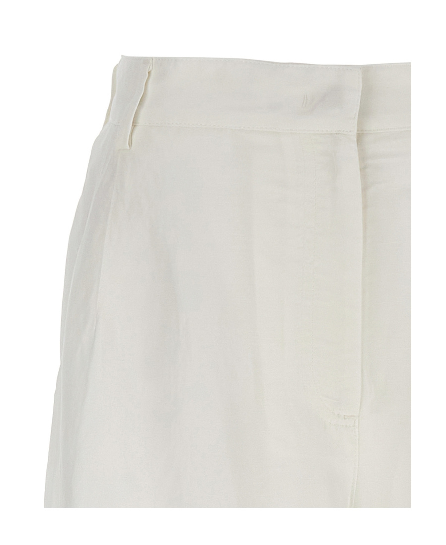 Msgm Elasticated-ankles Wide-leg Trousers In White
