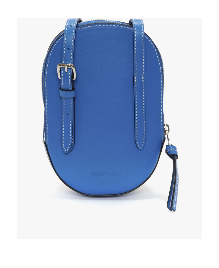 Jw Anderson Medium Cap Leather Crossbody Bag In Blue