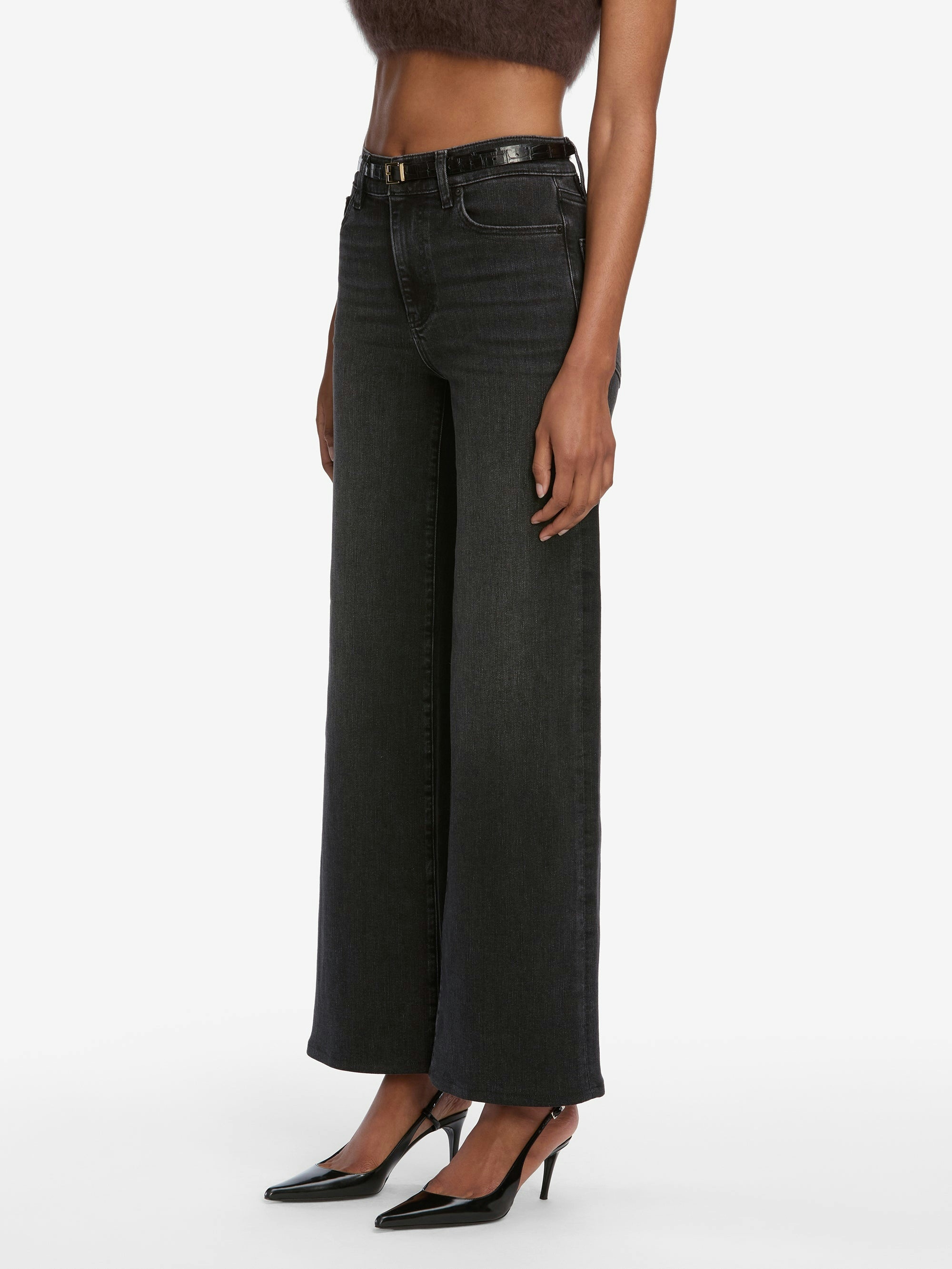 Frame Stretch-cotton Jeans In Black