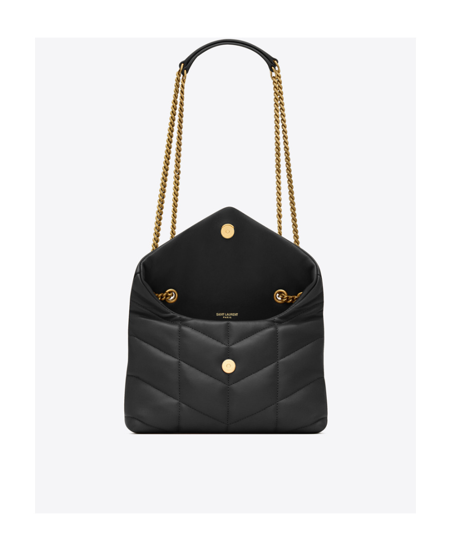 Saint Laurent Puffer Toy Quilted Shoulder Bag In Black