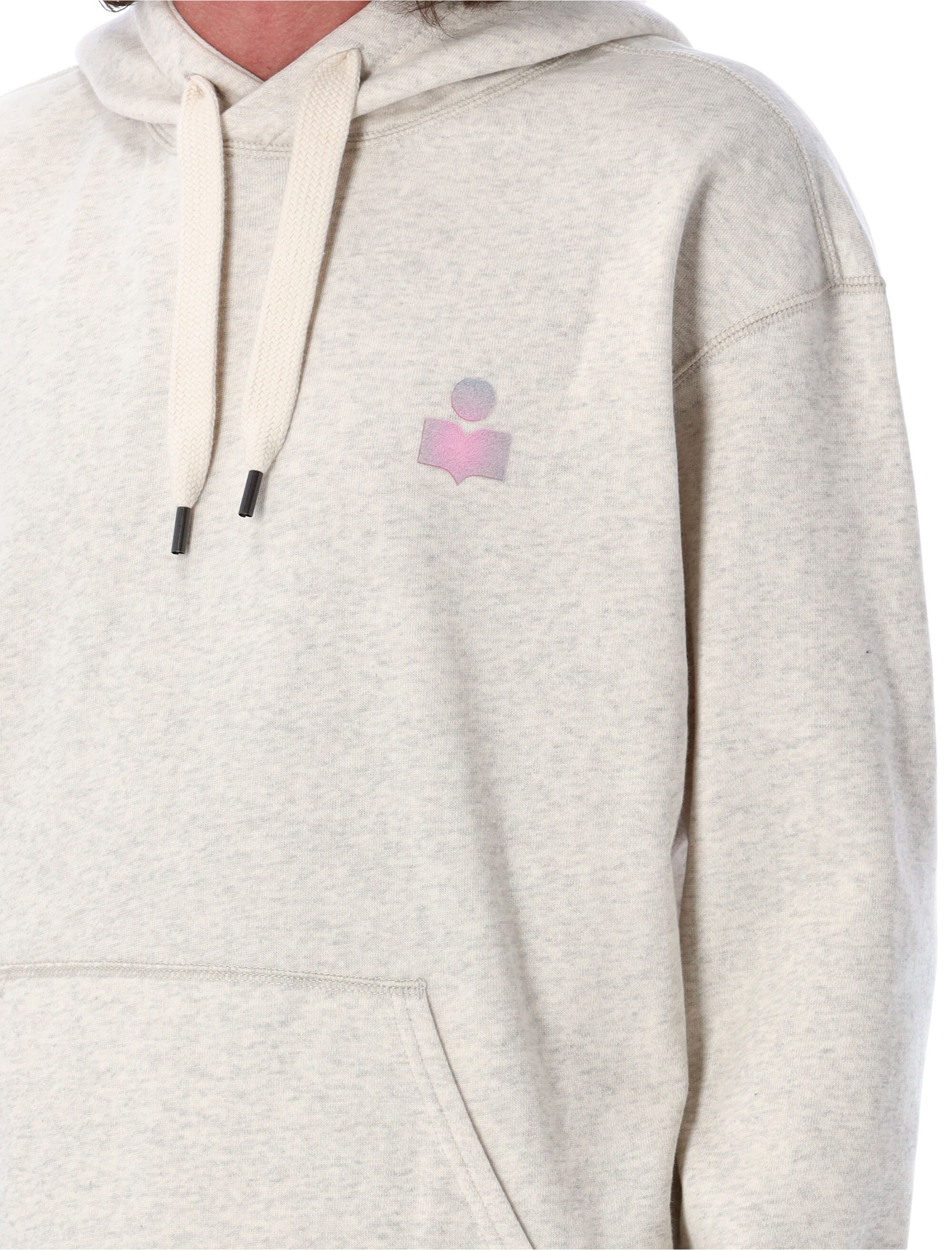 Isabel Marant Malek Logo-print Hooded Sweatshirt In Pink