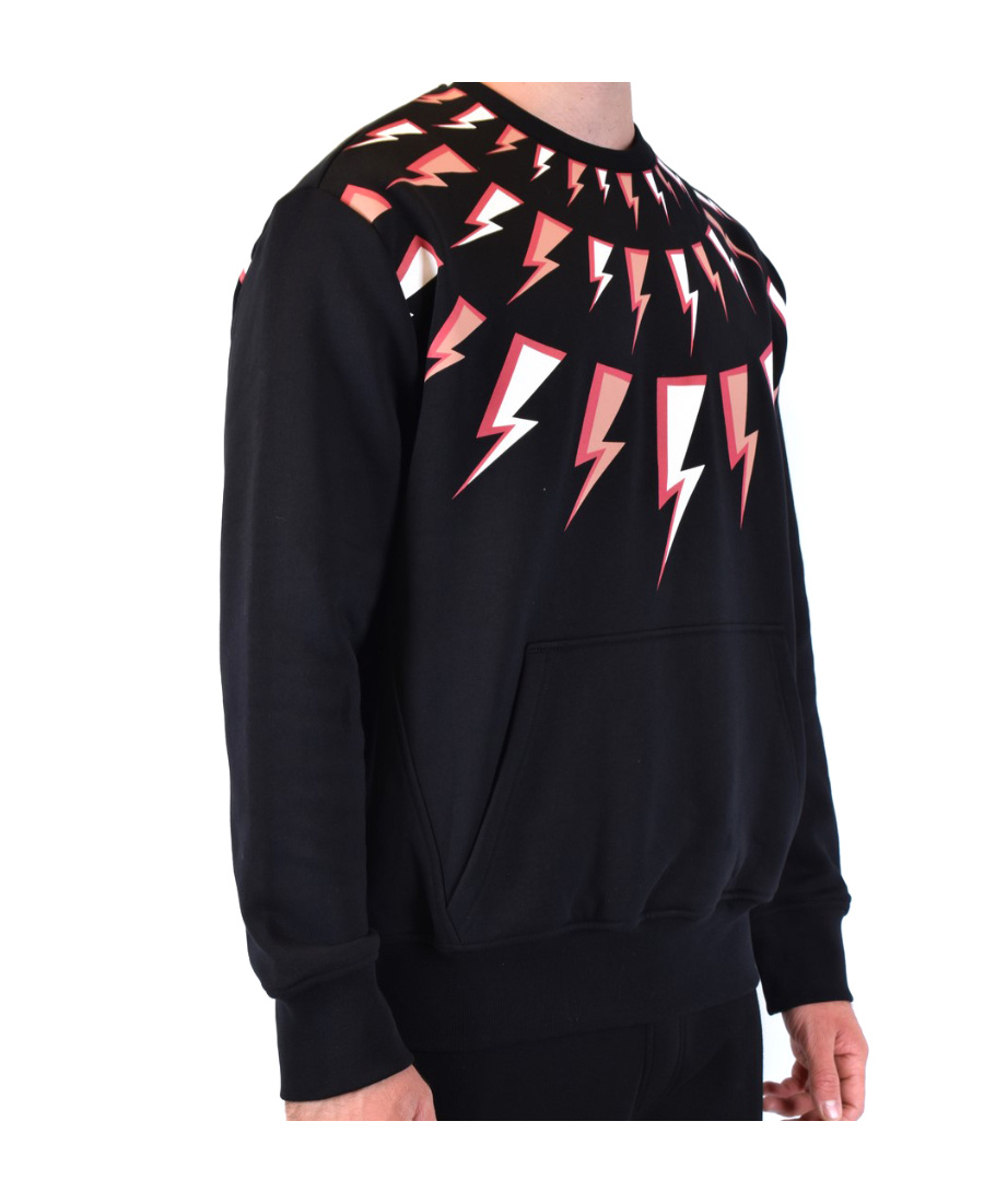 Neil Barrett Thunderbolt-print Sweatshirt In Black