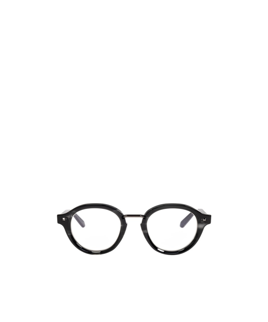 Valentino Eyewear Round Frame Glasses In Black