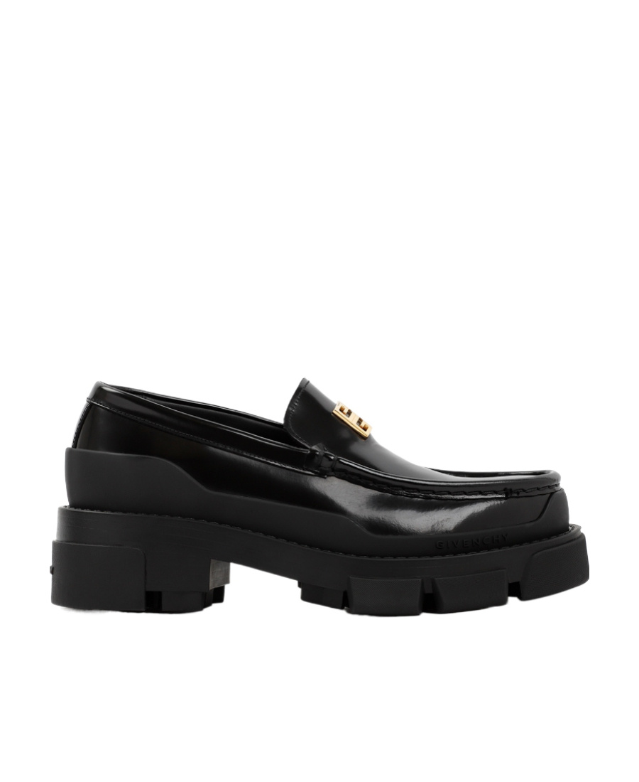 Givenchy 4g Logo Leather Loafers In Black