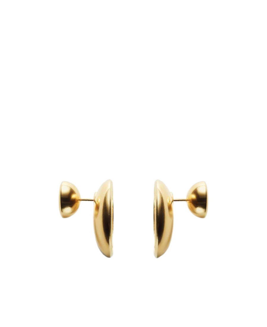 Bottega Veneta Concave Earrings In Yellow
