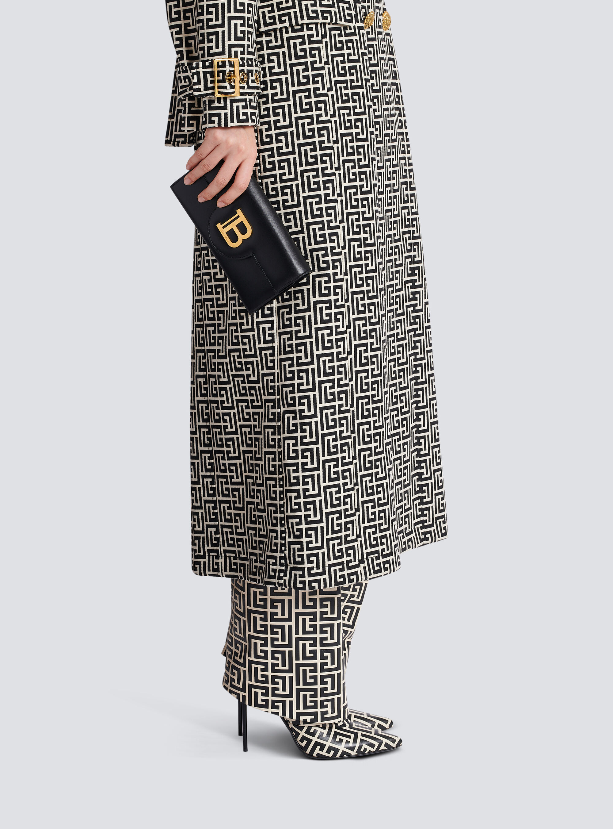 Balmain B-buzz Leather Wallet In Black