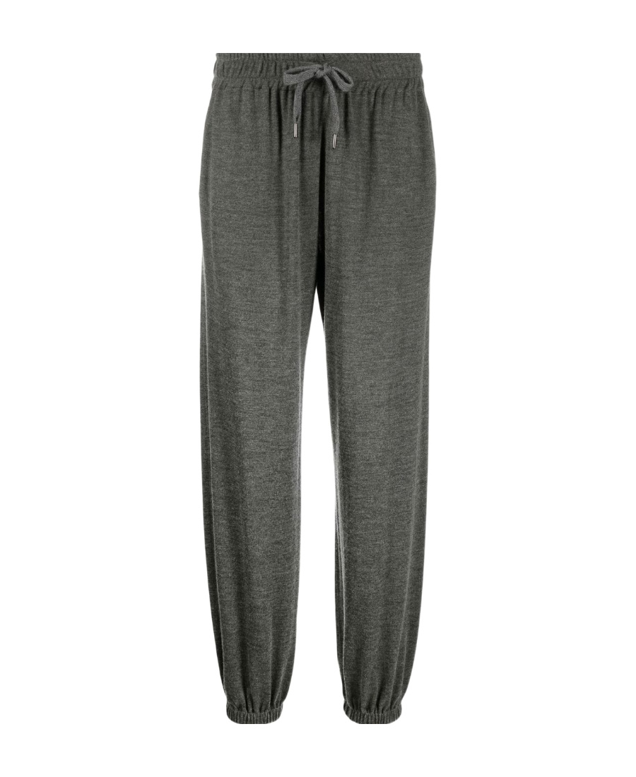 Brunello Cucinelli Melangé-effect Track Pants In Black