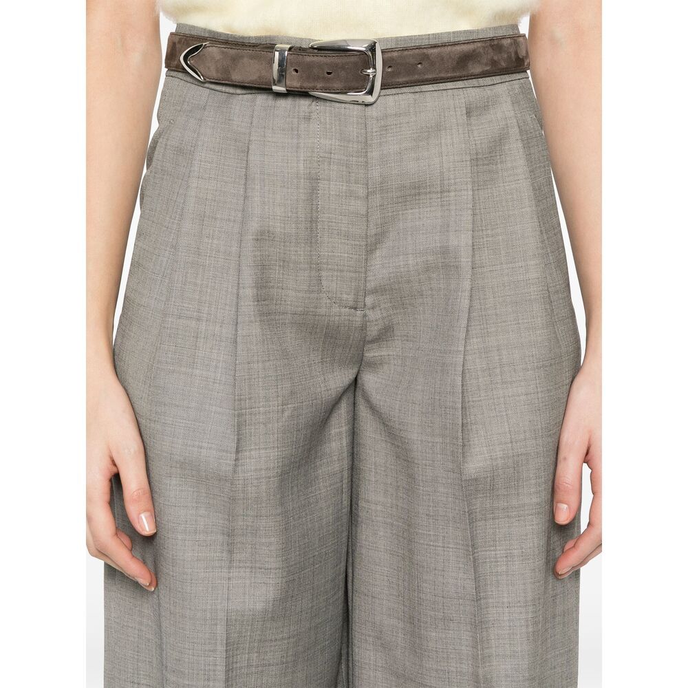 Shop Loulou Studio Creased Shorts In Gray