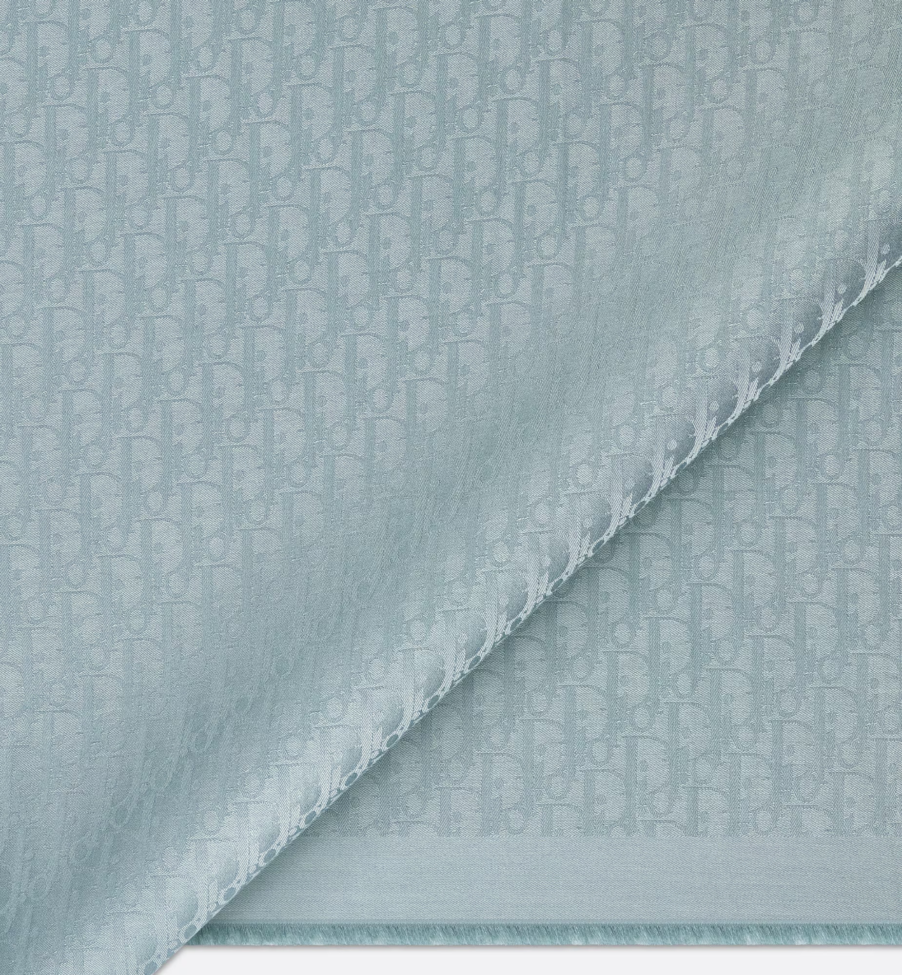 Dior Oblique Wool Scarf In Green