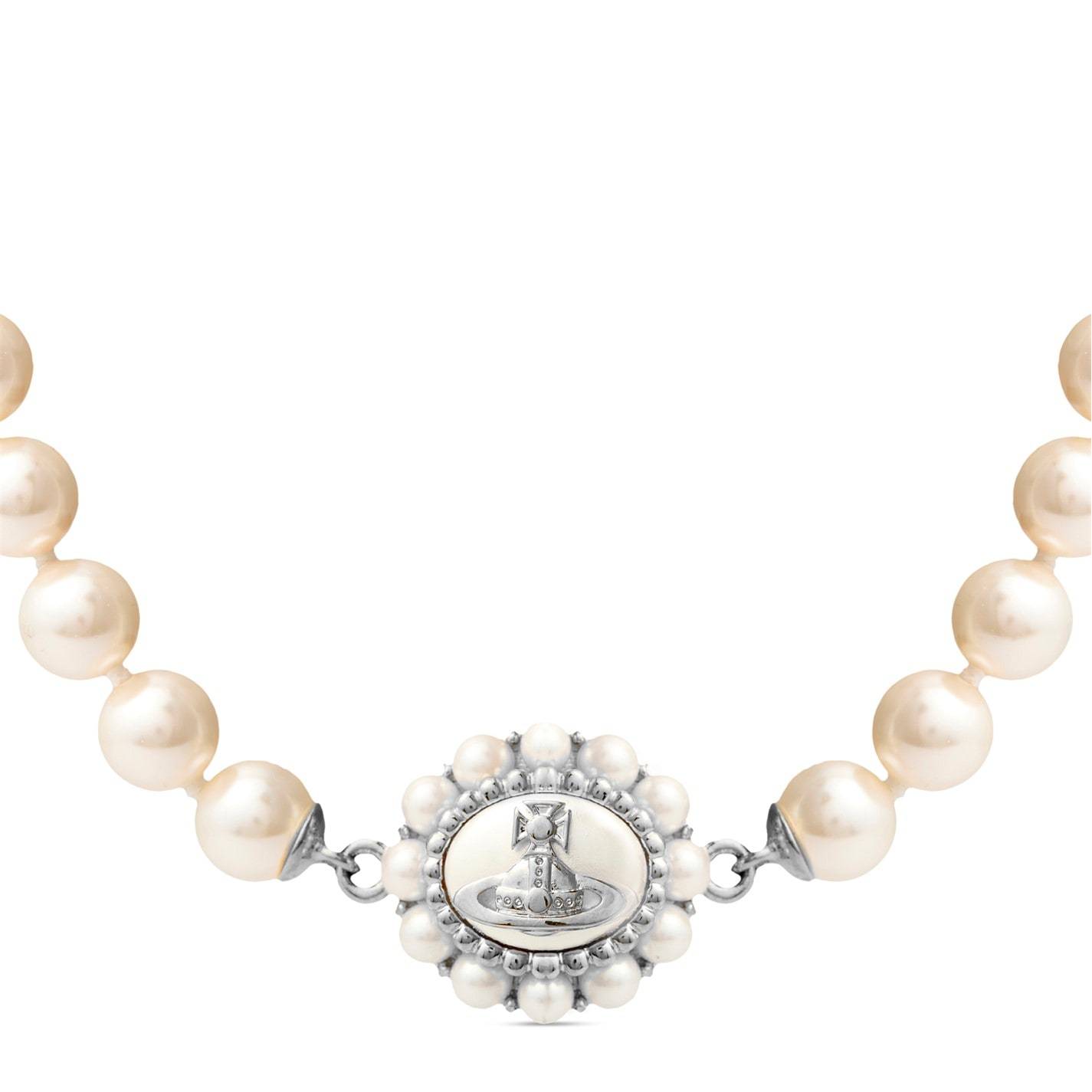 Vivienne Westwood Amaya Orb Faux Pearl Necklace In White
