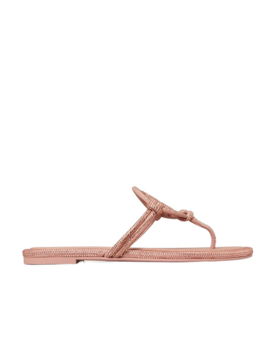TORY BURCH MILLER CRYSTAL-EMBELLISHED FLIP FLOPS