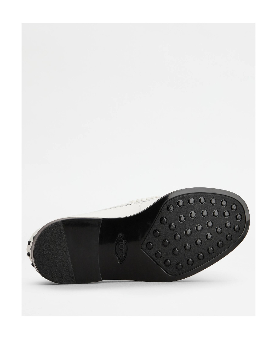 Tod's Leather Penny Loafers In White