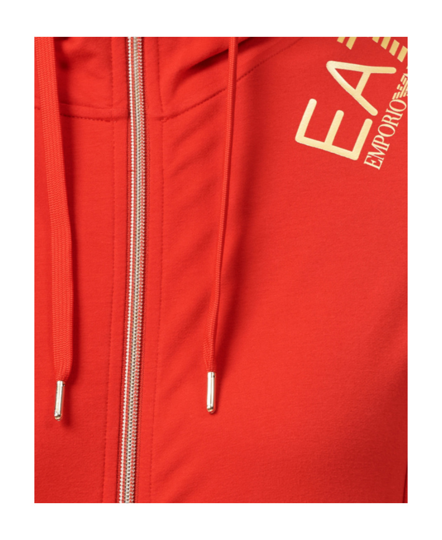 Ea7 Logo And Hat Casual Jacket In Red