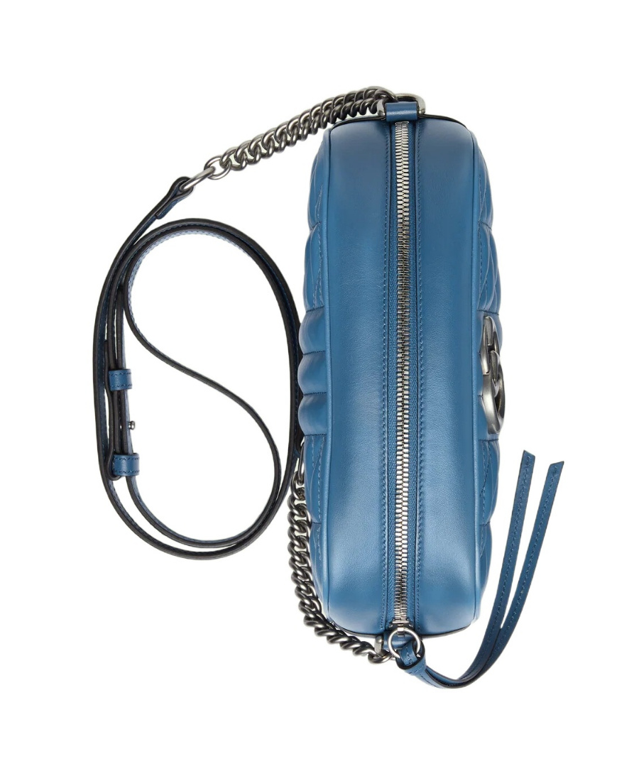 Gucci Gg Marmont Matelassé Shoulder Bag In Blue