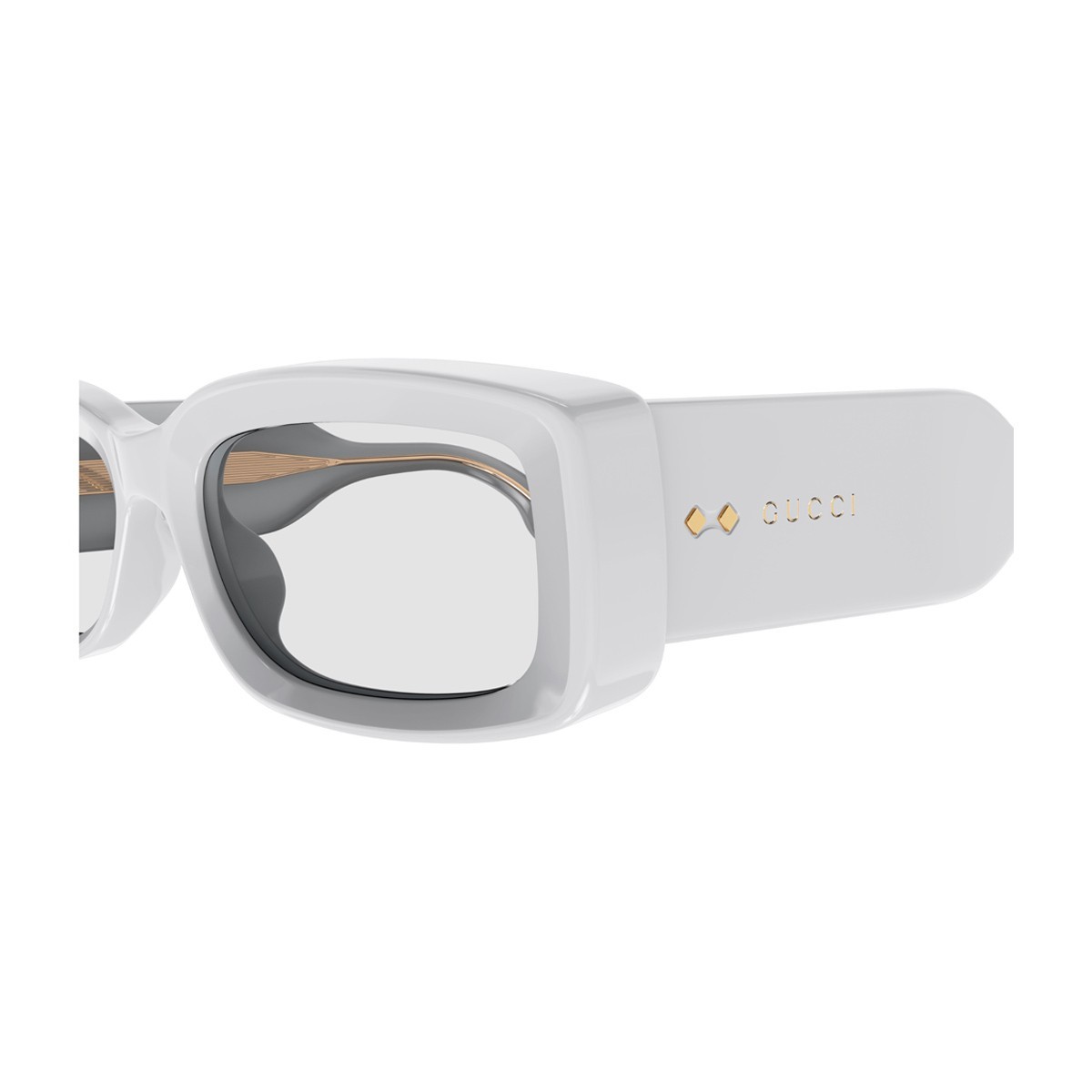 Gucci Rectangle-frame Glasses In White