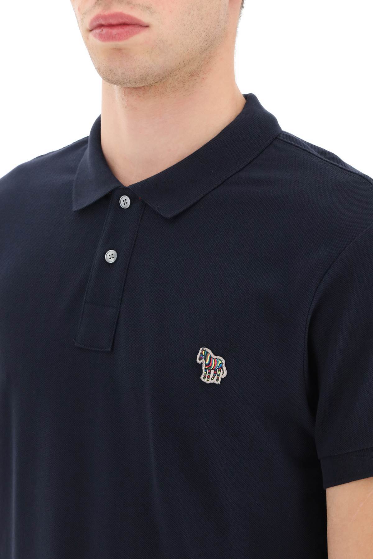 Ps By Paul Smith Logo Polo Shirt In Black