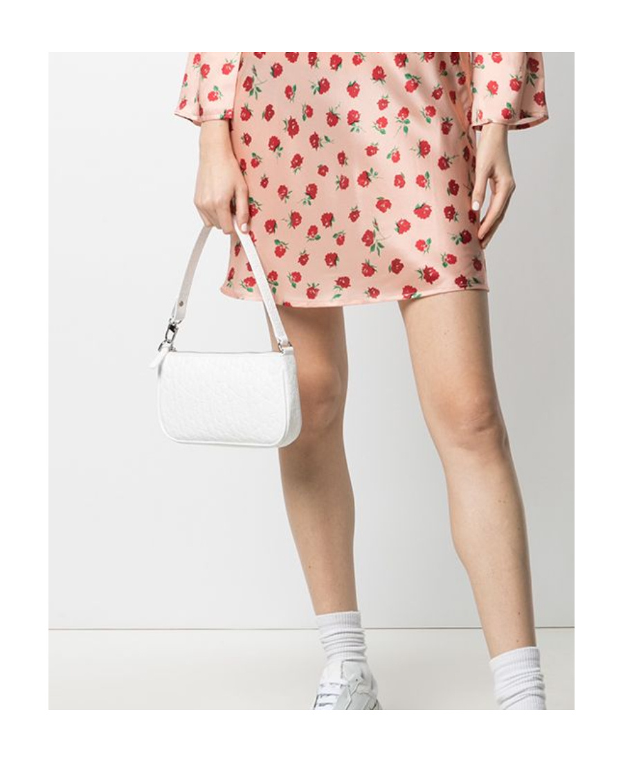 BY FAR ONE SHOULDER BAG WITH IMITATION CROCODILE PATTERN