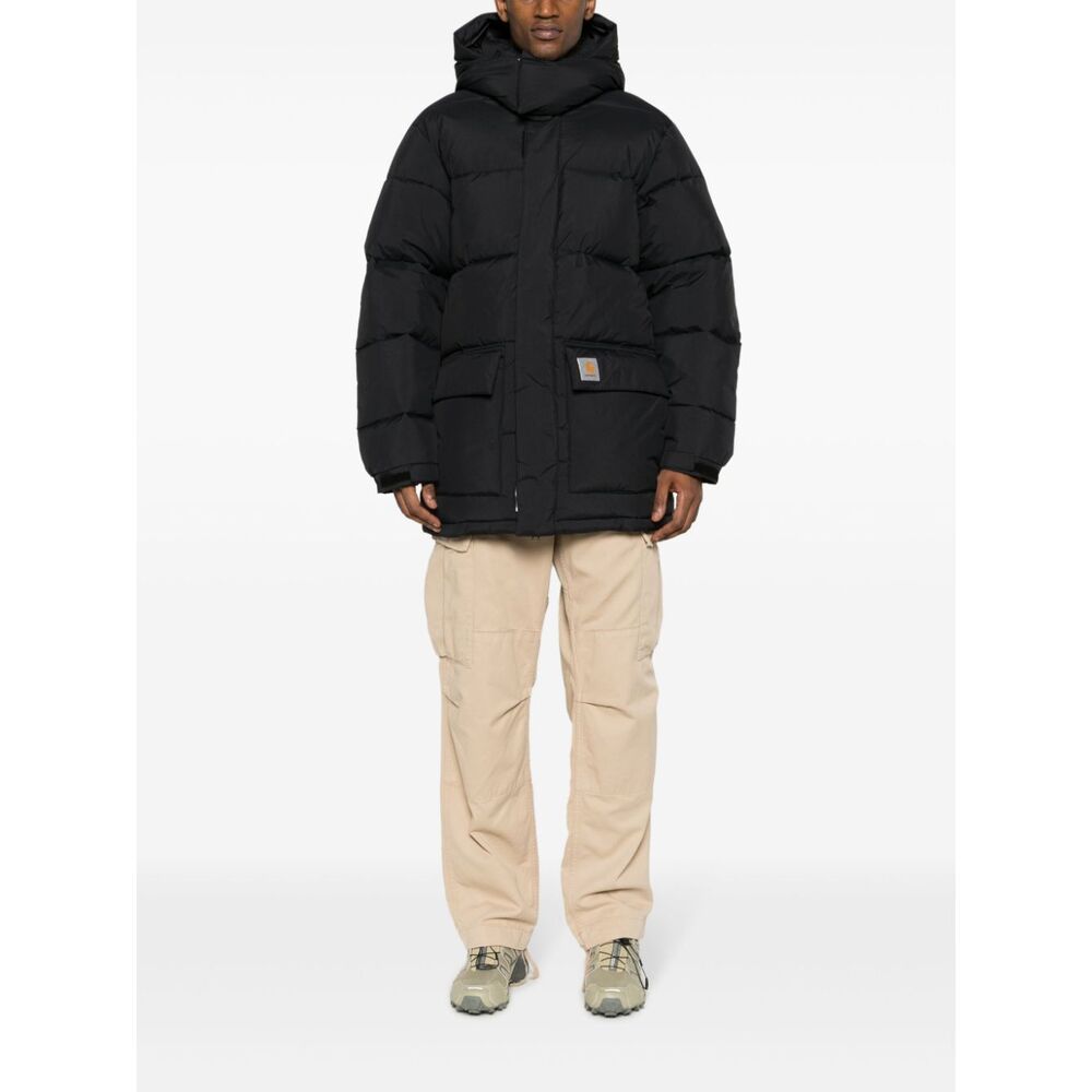 Carhartt Garment-dyed Cargo Trousers In Nude