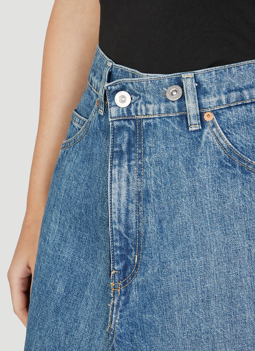 Our Legacy Medium-wash Denim Skirt In Blue