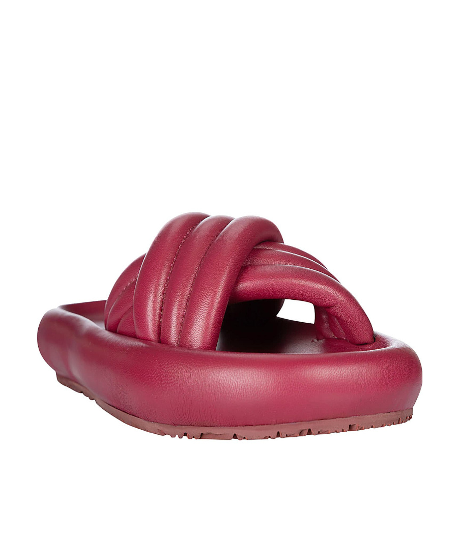 Isabel Marant Logo Slippers In Red