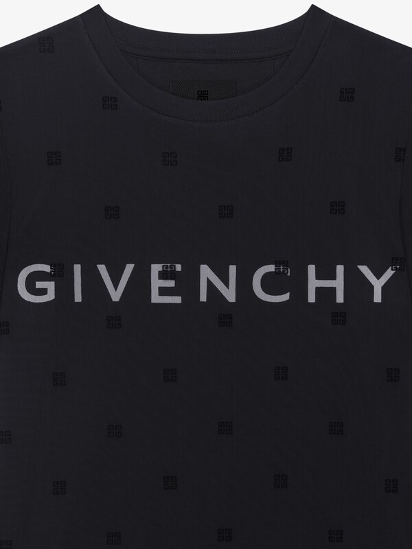 Givenchy Double Layered Fitted T-shirt In Cotton With 4g Tulle In Black