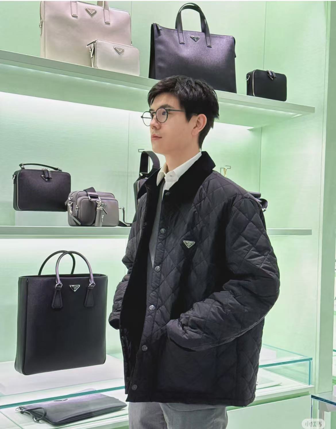 Prada Long-sleeved Casual Jacket In Black