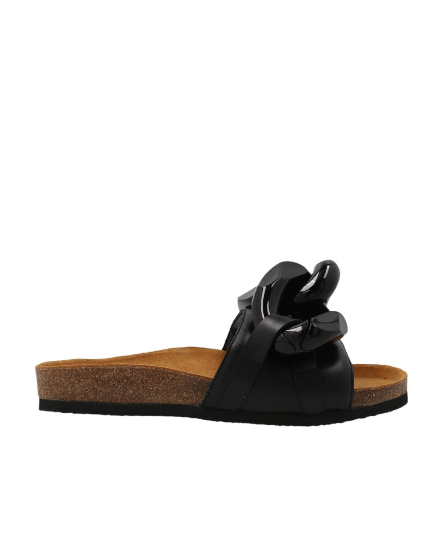 Jw Anderson Leather Sandals In Black