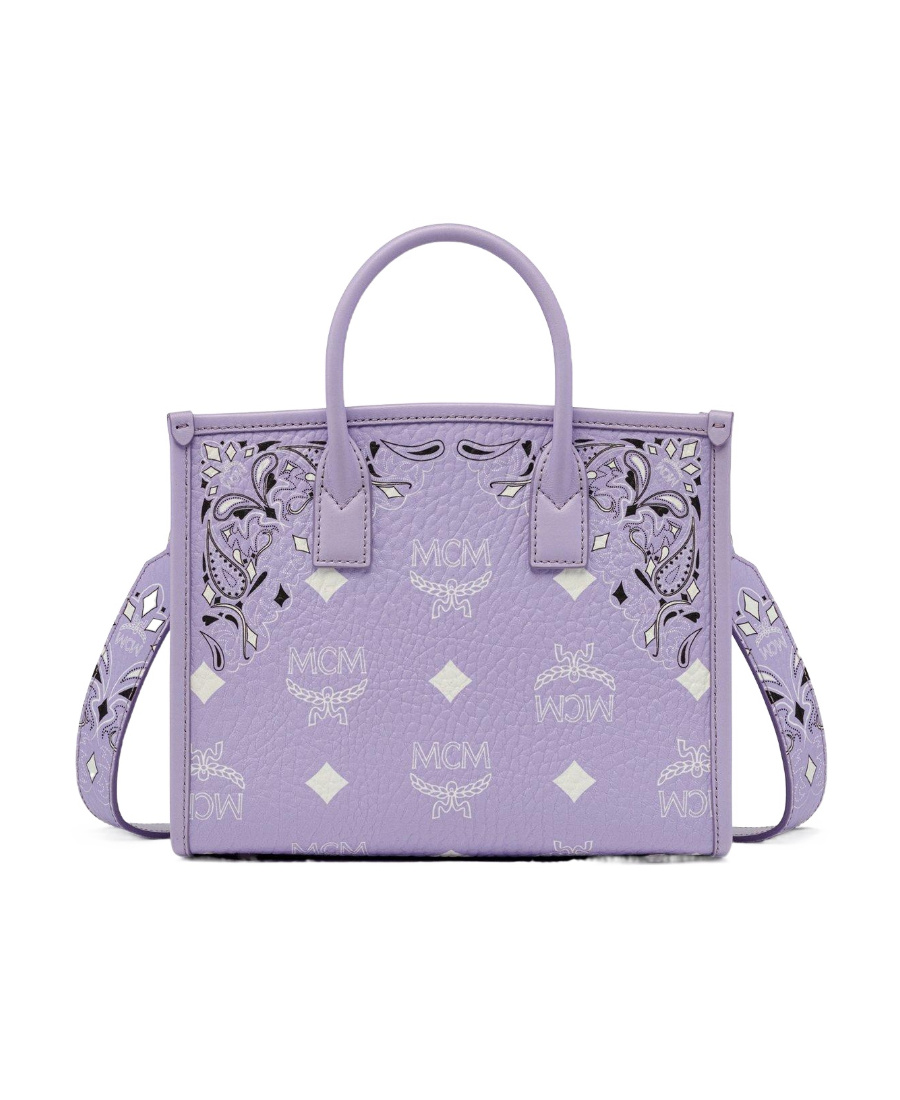 Mcm Top Handle Shoulder Bag In Purple